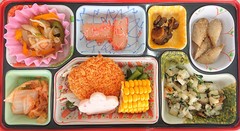 ささみカツ〜レモンペッパー〜、青菜とたくあんのポテトサラダ、酢ごぼう