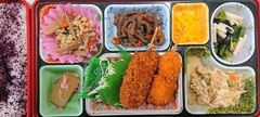 【ゆかりご飯】豚串カツ、棒棒鶏サラダ