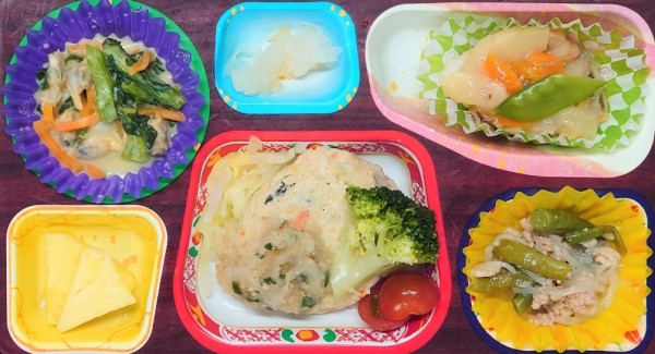 豆腐ハンバーグ☆鶏肉金平☆菜の花辛子酢味噌和えサムネイル