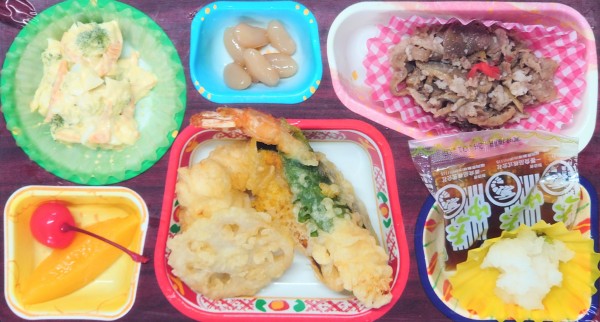 手作り天ぷら盛合せ☆牛肉の時雨煮☆ブロッコリータルタルサラダ☆サムネイル