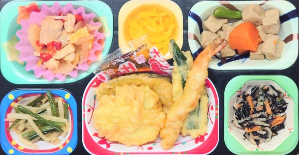 天ぷら盛合せ☆秋野菜の炊合せ☆鶏と白菜のさっぱり煮サムネイル